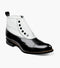 Stacy Adams MADISON Spectator Spat Cap Toe Boot Black w/White by Stacy Adams Shoes