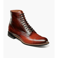 Stacy Adams Madison Cap Toe Lace Up Boot Tone On Tone Cognac 00110-221