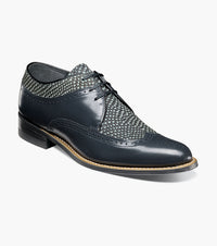 Stacy Adams DAYTON Python Print Wingtip Oxford Navy by Stacy Adams Shoes