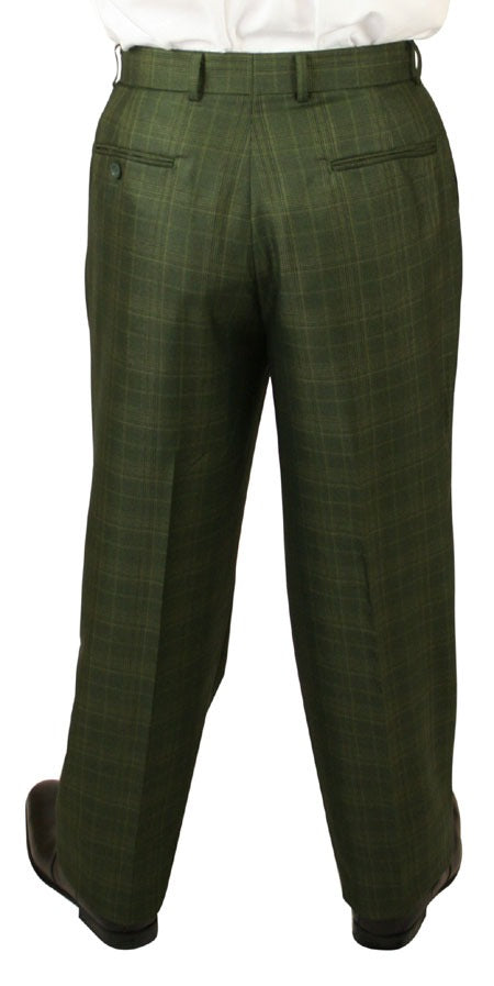 Garrett Plaid Suit - Olive
