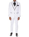 White Satin Trim Notch Tuxedo