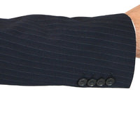 Luciano Pinstripe Suit - Navy