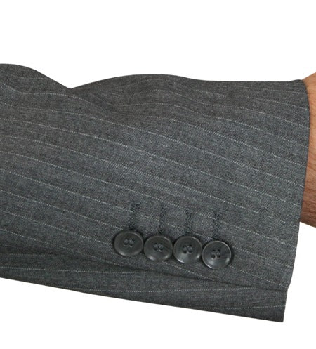 Luciano Pinstripe Suit - Gray