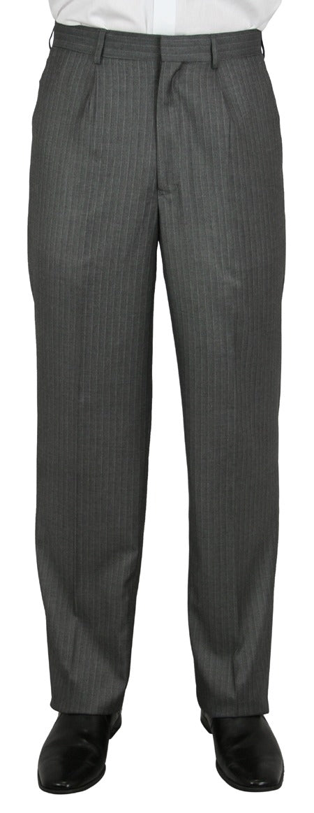Luciano Pinstripe Suit - Gray