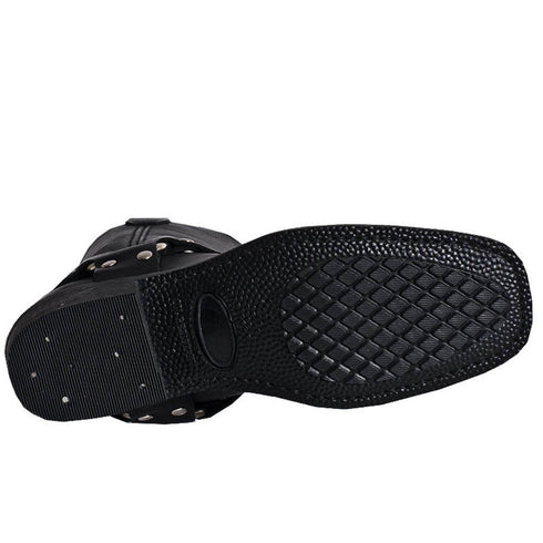 Dingo Black Womens Leather Motor Cycle Boots