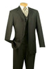 Avalon Collection - Regular Fit Men's Suit 3 Button 3 Piece Olive