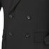 Ramses Collection - Black Regular Fit Double Breasted 2 Piece Suit with Flexible Elastic Waistband