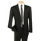(40L, 40S, 42R, 48L, 48R) Slim Fit Men's Suit 2 Piece 2 Button in Black
