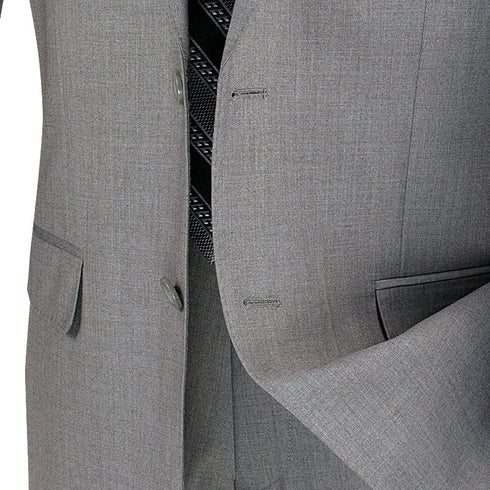 Slim Fit Men's Suit 2 Piece 2 Button in Gray
