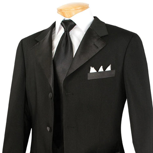 Men's Regular Fit Tuxedo 2 Piece Collection Regular Fit In Black 3 Button Design