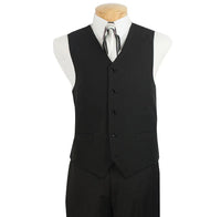 Black Men's Regular Fit Vest 5 Buttons