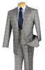 Mens Glen Plaid 3-Piece Suit – Classic Regular Fit Design