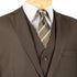 Morgan Collection - Regular Fit 3 Piece Suit 2 Button Brown