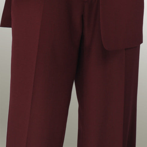Monte Carlo Collection - Regular Fit 2 Piece 2 Button Textured Weave Burgundy