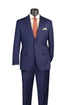 Men's Blue Adjustable Waist Two Piece Suit