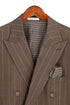 Men's Brown Pinstripe Double Breasted Suit