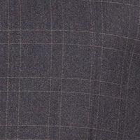 Men's Black Antique Bronze Windowpane Three Piece Suit