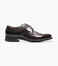 Stacy Adams DAYTON Ostrich Wingtip Oxford Burgundy by Stacy Adams Shoes
