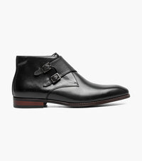 KAIUS Plain Toe Double Monk Strap Boot
