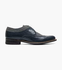 Stacy Adams DAYTON Python Print Wingtip Oxford Navy by Stacy Adams Shoes