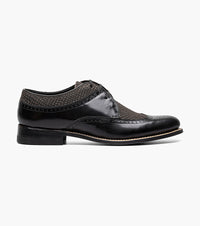 Stacy Adams DAYTON Python Print Wingtip Oxford Black/Gray by Stacy Adams Shoes