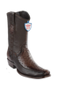 Wild West Botas de Avestruz Horma Dubai Toe Faded Brown