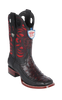Wild West Botas de Avestruz Horma Dubai Toe Black Cherry