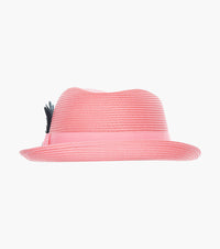 BELMONT FEDORA Poly Braid Pinch Front Hat