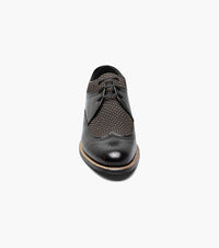Stacy Adams DAYTON Python Print Wingtip Oxford Black/Gray by Stacy Adams Shoes