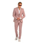 Giovanni Testi Blush Color Suit For Men - Mauve Suit - Wedding Slim Fit Suits