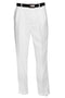 Mens Classic Fit Single Pleat Dress Slacks in White