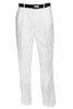 Mens Classic Fit Single Pleat Dress Slacks in White
