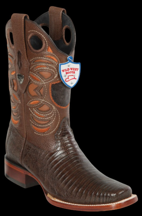 Wild West Botas de Armadillo Horma Rodeo Brown