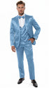 Men’s Powder Blue Satin Tuxedo – Light Blue Wedding & Prom Tuxedo Suit