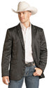 Men’s Black Western Paisley Blazer – Cowboy Jacquard Sport Coat