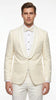 Men’s Ivory Off White Jacquard Dinner Jacket – Cream Tuxedo Blazer for Weddings & Formal Events + Bowtie included