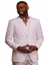 Linen Suit - Mens Summer Suits in White - Beach Wedding Slim Fit