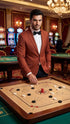 Men’s Brick Copper Rust Color Blazer – Slim Fit Formal and Party Wear Jacket in Burnt Orange Sport Coat