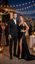 Men's Black Pinstripe Tuxedo Suit – Classic & 1920s Gangster Formal Wear Vintage 1940s 1930s Look
