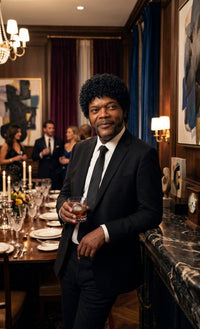 Mens Black Blazer – Jules Winnfield Inspired Pulp Fiction Style Classic Formal Blazer for Men Vintage Retro Jacket