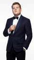 Men’s Navy James Bond Tuxedo Dinner Jacket – Satin Shawl Lapel Wedding, Prom and Black-Tie Blazer