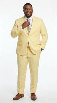 Men’s Pale Yellow 2 Piece Suit, Formal Dress Suit for Weddings, Prom, Parties, Summer Events, and Special Occasions By Vitali