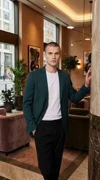Men’s Dark Teal Blazer – Classic Fit Green Teal Sport Coat for Weddings, Business & Formal Wear