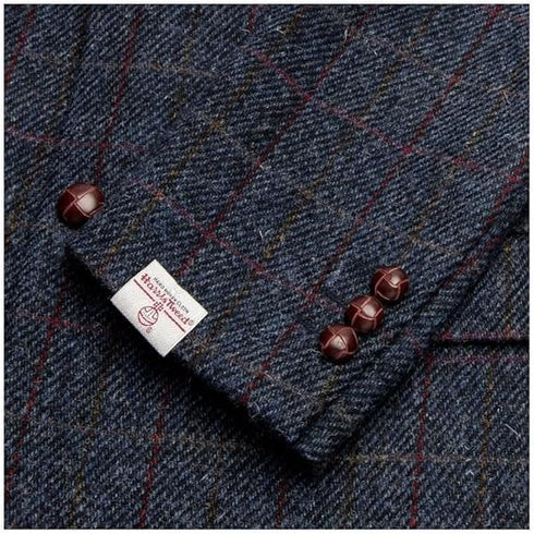 Walker and Hawkes Harris Tweed Blakemore Blazer for Men - Hand-Woven Wool Tweed Jacket with Polyester Lining, Regular Fit