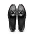 Zelli Franco Tassel Loafers in Genuine Caiman Crocodile - Black