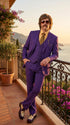 Men’s Purple Pinstripe 3-Piece Suit – 1970s Disco, Pimp, Retro Rockabilly and Party Suit
