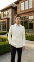 Mens Ivory Dinner Jacket Blazer – Elegant Ivory Cream Off White Formal Blazer Wedding Tuxedo Jacket Evening Wear