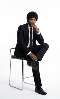 Mens Black Blazer – Jules Winnfield Inspired Pulp Fiction Style Classic Formal Blazer for Men Vintage Retro Jacket