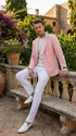 Mens Peach Pink Blazer Jacket – Modern Formal Sport Coat for Wedding, Party and Business Wear - Summer Jacket