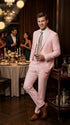 Men’s Light Pink 2 Piece Suit, Formal Dress Suit for Weddings, Prom, Parties, Summer Events Slim Fitted By Vitali
